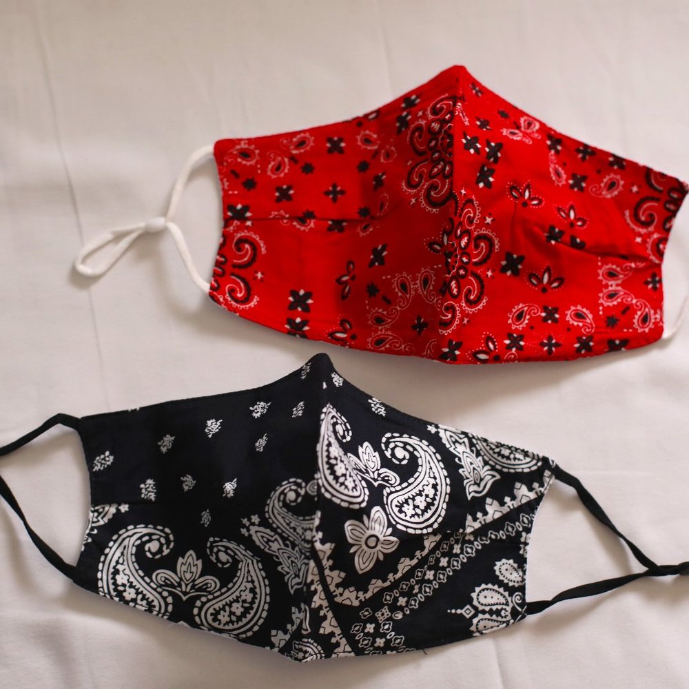Black Bandana Filter Insert Mask